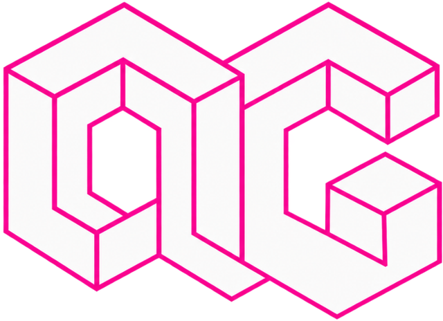 Open Gate mark: the letters O and G built from isometric blocks